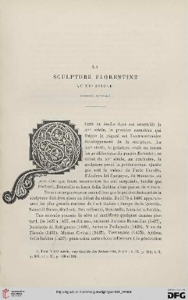 3. Pér. 12.1894: La sculpture florentine au XVe siècle, 1