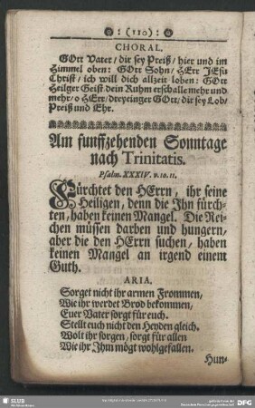 Am funffzehenden Sonntage nach Trinitatis
