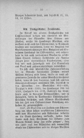 XIV. Deichgeschichte; Deichbrüche.