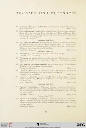 Bronzen und Elfenbein (Nr. 304-325)