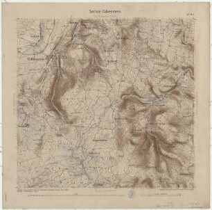 Section Falkenstein aus: Topographische Karte (Äquidistantenkarte) Sachsen