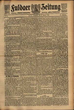 Ausgabe vom Donnerstag, den 28. Januar 1909.