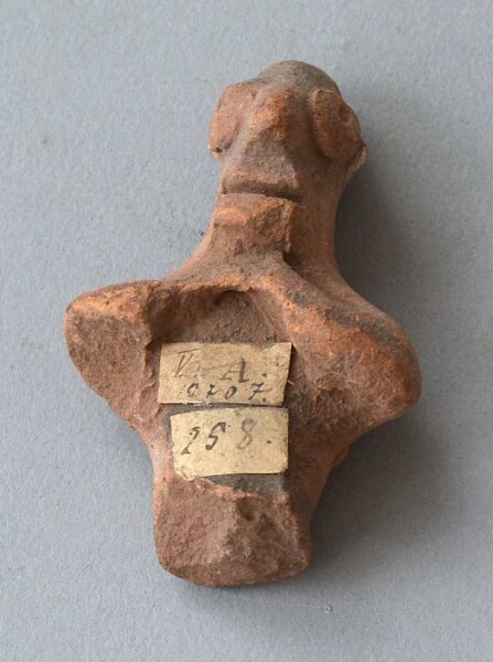 Upper body with head of a clay figure