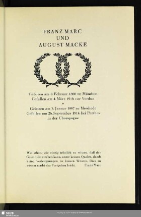 Franz Marc Und August Macke