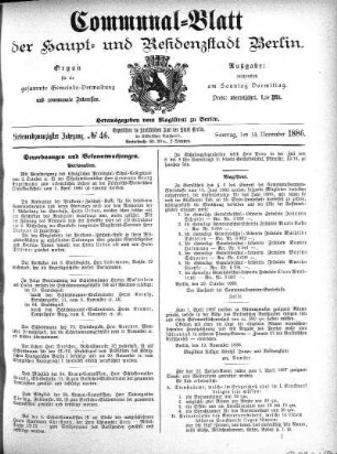 1886,46: No. 46, 14. November 1886