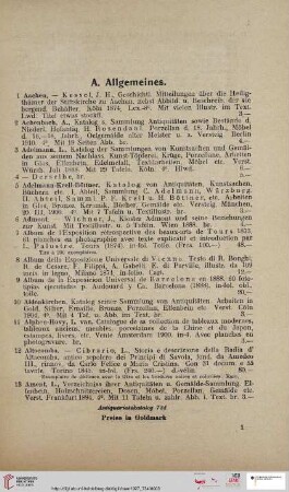A. Allgemeines (Nr. 1-1043)