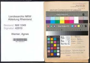 Entnazifizierung Agnes Werner , geb. 05.05.1902 (Lehrerin)