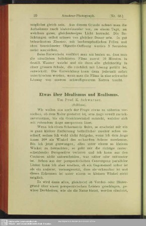 Etwas über Idealismus und Realismus