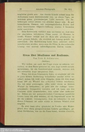 Etwas über Idealismus und Realismus