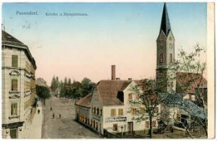 Paunsdorf : Kirche u. Hauptstraße