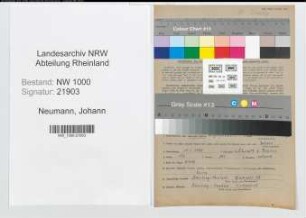 Entnazifizierung Johann Neumann, geb. 15.03.1895 (Postassistent)