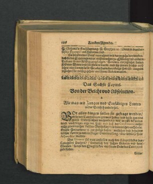 Das Sechste Capitel. Von der Beicht und Absolution.