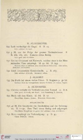 [Aldegrever - Zingg / Convolut] (Nr. 849 - 1151)