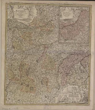 Bavariae Pars Superior : tam in sua Regimina Principaliora quam in eorundem Praefecturas Particulares accurate divisa = La Haute Baviere