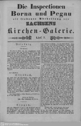 Prießnitz, Elbisbach, Trages, Hayniches, Medewitzsch, Altmörbitz, Bubendorf : 7. Lieferung