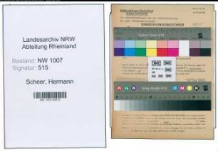 Entnazifizierung Hermann Scheer , geb. 19.04.1887 (Gastwirt)