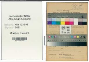 Entnazifizierung Heinrich Moellers , geb. 19.07.1904 (Angestellter)