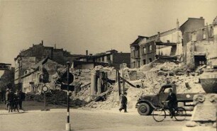 Zerstörungen Zweiter Weltkrieg. Erbprinzenstraße/Rondellplatz
