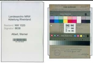 Entnazifizierung Werner Albert , geb. 04.08.1901 (Technischer Angestellter)