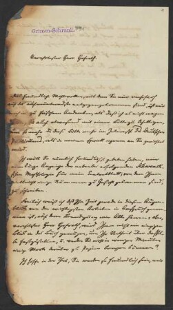 Brief an Jacob Grimm und Wilhelm Grimm : 30.12.1849-02.01.1862