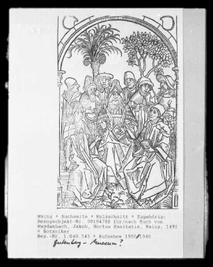 Hortus sanitatis — Botaniker mit Pflanzen