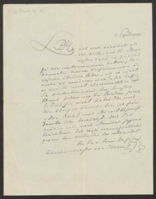 Brief an Philipp Jarnach : 01.09.1920