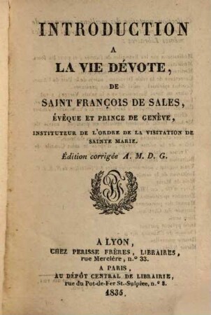 Introduction a la vie dévote