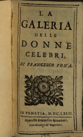 La galeria delle donne celebri