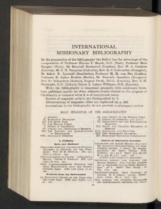 International missionary bibliography