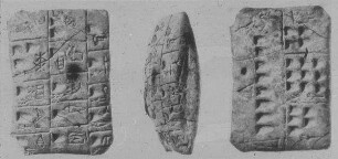 Berlin, Staatl. Mus., Archaische Schrifttafel der Urukzeit m. bildähnlichen Schriftzeichen