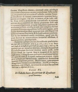Caput VI. De Gabellae huius Quantitate & Qualitate quoad Monetam