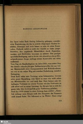 Harbigs Lebensweise