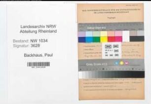 Entnazifizierung Paul Backhaus , geb. 11.10.1889 (Generalmajor)