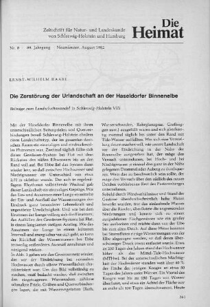 Nr. 8 - 89. Jahrgang - Neumünster, August 1982