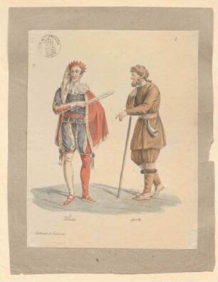 Kostümbilder zu "Der Templer und die Jüdin", Oper von Heinrich August Marschner
