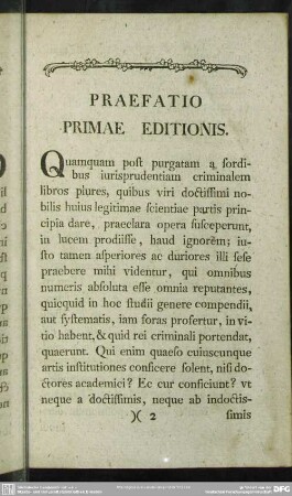 Praefatio Primae Editionis