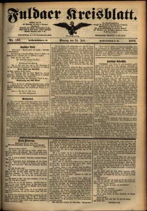Ausgabe vom Montag, den 24. Juli 1905.