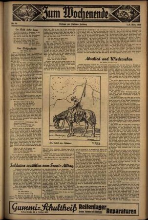 Zweite Ausgabe vom Sonntag, den 08. März 1936.