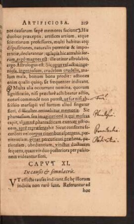 Caput XI. De causis [et] sumulacris.