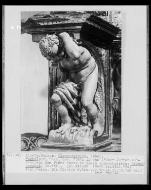 Hochaltar, Sockelgeschoss: Putto als Atlant