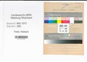 Entnazifizierung Herbert Feist , geb. 09.05.1898 (Gartenbauoberinspektor)
