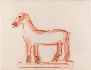 Pferd auf Plinthe