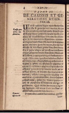 CAPUT II. DE CAUSSIS ET GENERATIONE DYSENTERIÆ.
