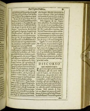 Discorso Sopra imotiui di Francia.