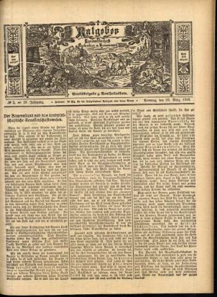 Ausgabe vom Sonntag, den 29. März 1908.