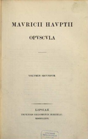 Opuscula, 2