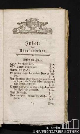 Inhalt des Abgehandelten
