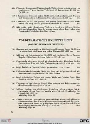 Vorderasiatische Knüpfteppiche (Nr. 700-736)