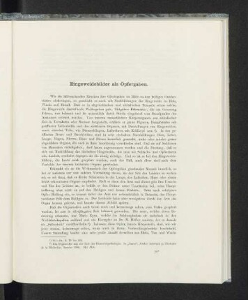 Eingeweidebilder als Opfergaben.