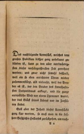 Merkwürdige Urkunden, die Abdankung des Königs von Holland betreffend : mit einer geschichtlichen Einleitung
